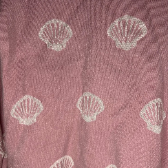Philosophy Sea Shell Print Jacquard Sweater Pink Blush Women’s Size Medium Boho - Picture 4 of 9